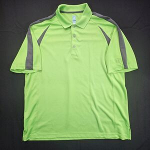 PGA Tour Men's Polo Shirt Lime Green 2XL Airflux Moisture-Wicking